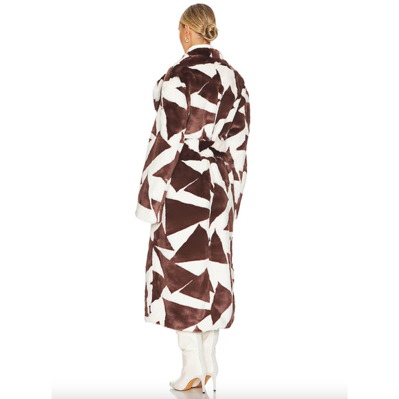 Ronny Kobo Ilia Two-tone Faux Fur Coat - Picture 6 of 14